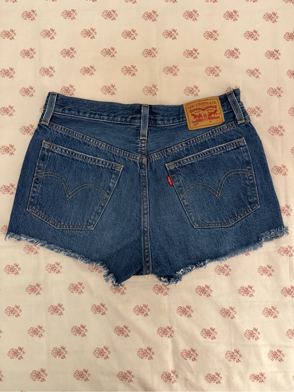 Levi's Women's 501 Blue Denim Cutoff Shorts W28